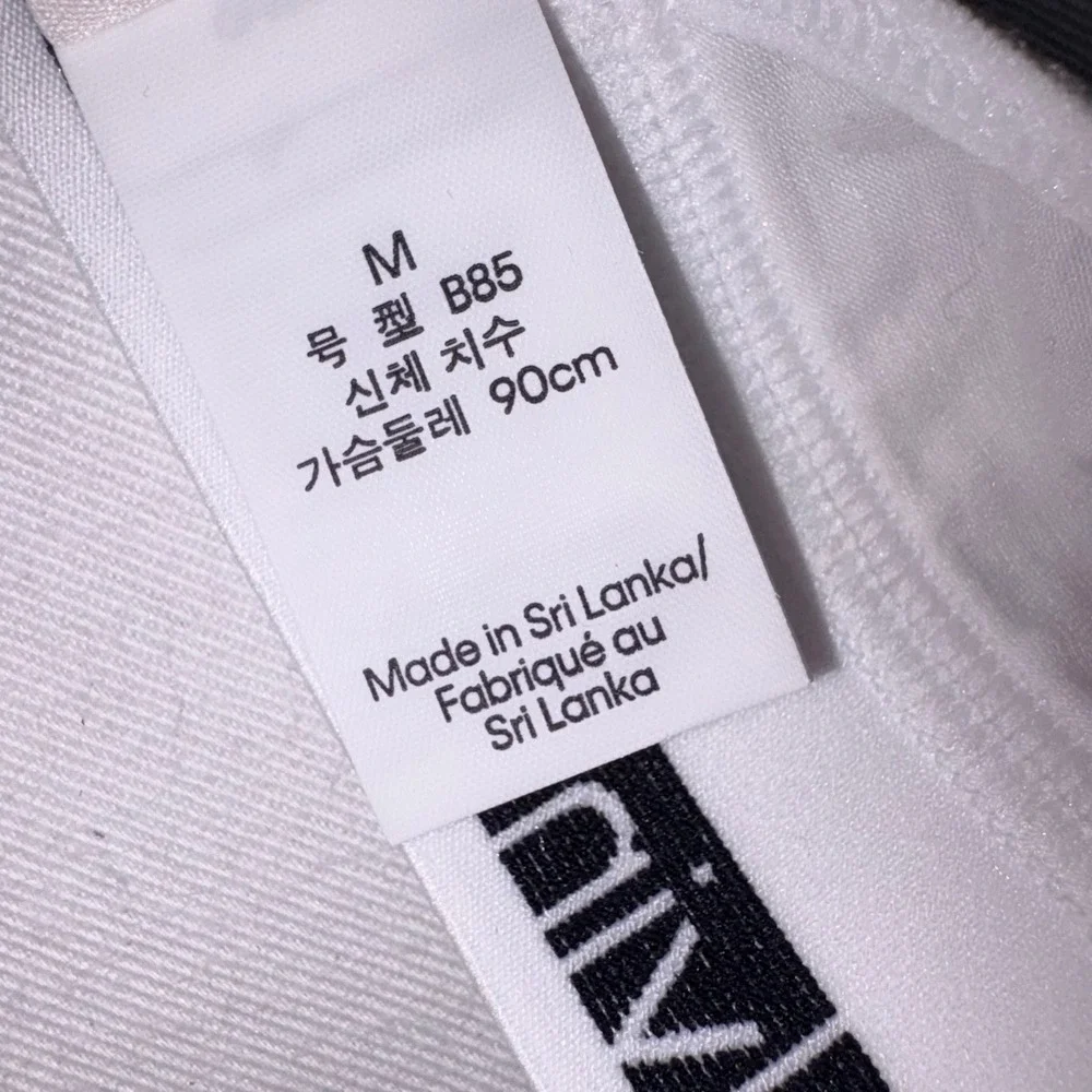 Calvin Klein Bralette Medium White NEW Icon Cotton Modal Logo Straps